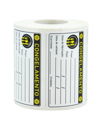 Etiqueta para Congelamento Fosco 70x40mm 2 Cores