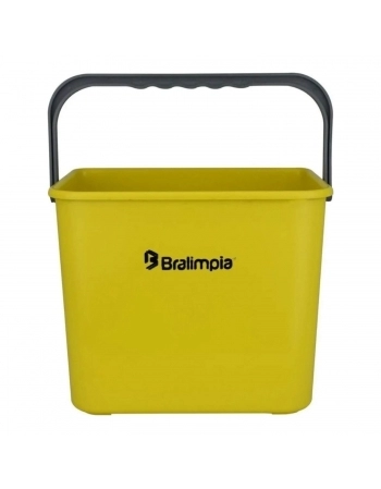 Balde com Alça Amarelo 4L - BRALIMPIA