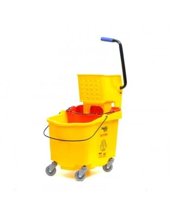 Carro para Limpeza Profissional 33L com Divisória Amarelo - BETTANIN