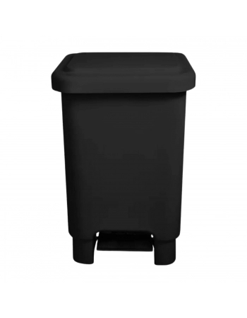 Lixeira Retangular Preta com Pedal 25L