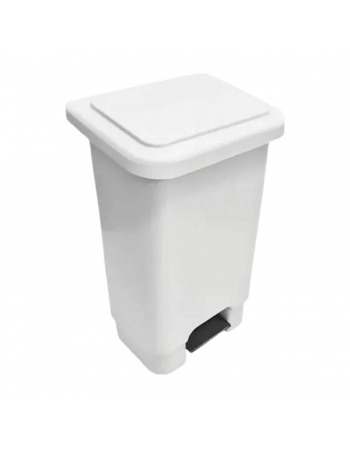 Lixeira Retangular Branca com Pedal 100L