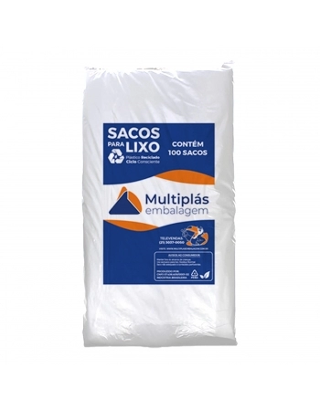 Saco de Lixo Transparente Forte 200L