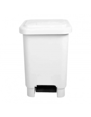 Lixeira Retangular Branca com Pedal 25L