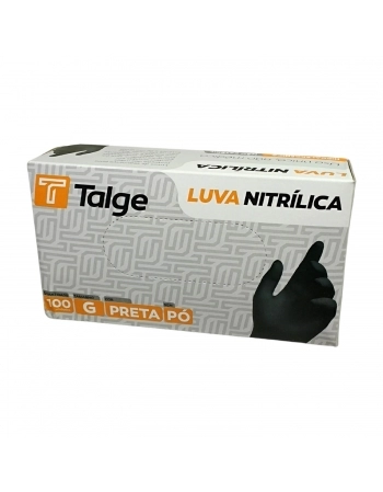 Luva Nitrílica Preta Grande - TALGE