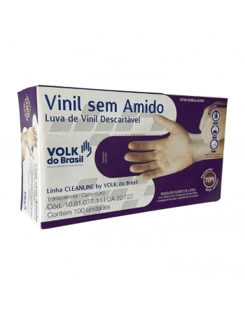 Luva de Silicone (Vinil) Pequena sem Talco (CA20722) - VOLK