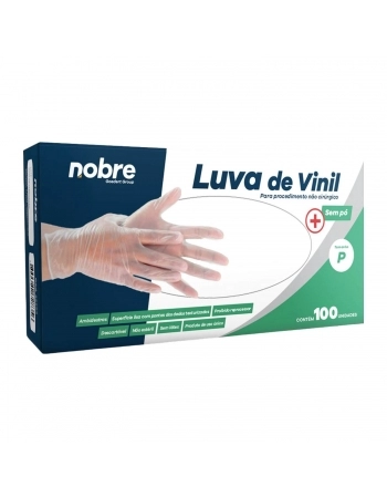 Luva de Silicone (Vinil) Pequena sem Talco - NOBRE