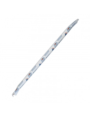 CANUDO 10MM SACHET MILKSHAKE DE PAPEL - LISO BRANCO