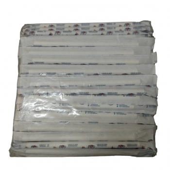 Canudo de Papel para Milkshake Liso Branco 10mm