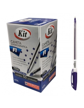 Caneta Esferográfica Azul - KIT