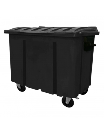 CONTAINER DE LIXO 700LTS C/ RODAS S/ PEDAL PRETO
