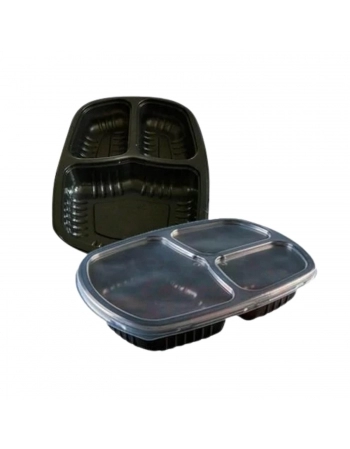TH-GALVANOTEK G-355-PR - BANDEJA 3DIV 550ML C/100 - (573767)
