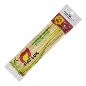 Palito de Bambu para Churrasco 25cm - FIAT LUX