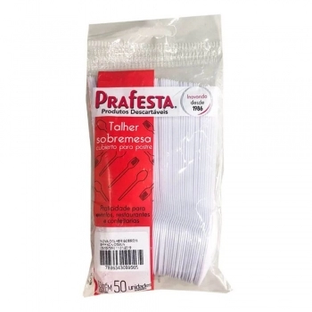 Colher Sobremesa Branca - PRAFESTA