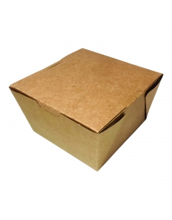 Embalagem Kraft Quadrada 900mL - ECOFOODPACK