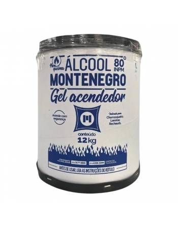 Álcool em Gel 12Kg - MONTENEGRO