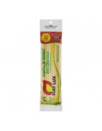 Palito de Bambu para Churrasco 30cm - FIAT LUX